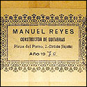 Label of a 1970 Manuel Reyes guitar